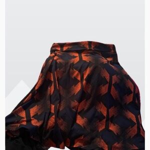 Stylish Black and Orange Skirt Lularoe Azure